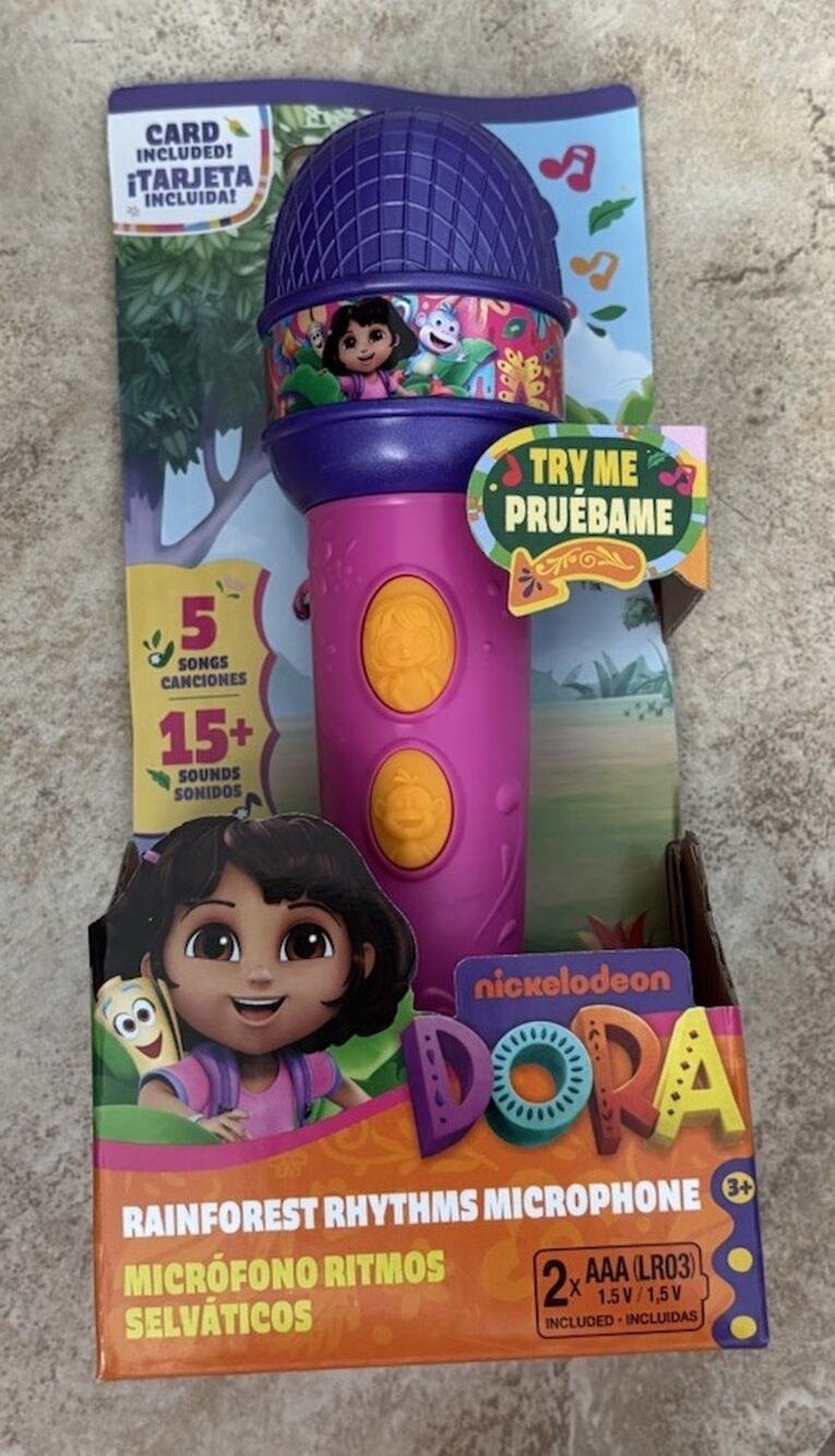 Dora Rainforest Rhythms Microphone 5 Songs 15+ Sounds Nickelodeon NEW 2025￼